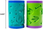 Galaxy/Ocean, 10 Ounces of SlimySand in 2 (Blue and Green), 2 Rollers & Stamps, Reusable Storage Container. Super Stretchy & Moldable!, 5oz