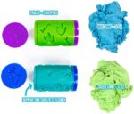 Galaxy/Ocean, 10 Ounces of SlimySand in 2 (Blue and Green), 2 Rollers & Stamps, Reusable Storage Container. Super Stretchy & Moldable!, 5oz