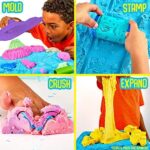 3 Lbs of Stretchable, Expandable, Moldable Cloud Slime, Non Stick, Slimy Play Sand in A Resealable Bag, Blue- A Sensory Activity, Light Blue, 3lb