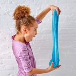 3 Lbs of Stretchable, Expandable, Moldable Cloud Slime, Non Stick, Slimy Play Sand in A Resealable Bag, Blue- A Sensory Activity, Light Blue, 3lb