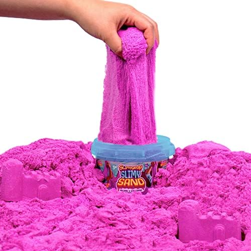 by Horizon Group USA, 1.5 Lbs of Stretchable, Expandable, Moldable Cloud Slime, Non Stick, Slimy Play Sand in A Reusable Bucket, Purple- A Sensory Activity