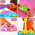 by Horizon Group USA, 1.5 Lbs of Stretchable, Expandable, Moldable Cloud Slime, Non Stick, Slimy Play Sand in A Reusable Bucket, Purple- A Sensory Activity