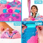 Magical Mermaid, 3 Pounds of SlimySand in 3 Colors (Purple, Blue Glitter & Pink),7 3D Molds & More! Reusable Box. Super Stretchy & Moldable Cloud Slime, Great For Tactile Fun, Multi