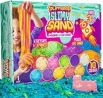 SLIMYGLOOP Value Pack by Horizon Group USA, Includes Over 3 lbs. of Stretchable, Expandable, Moldable, Non-Stick Slimy Play Sand in Resealable Bags, 10